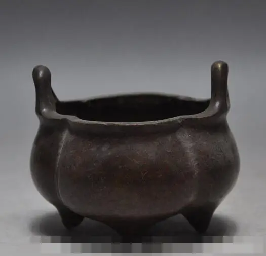 

S5410 7cm chinese tibet buddhism temple bronze copper statue incense burner Censer