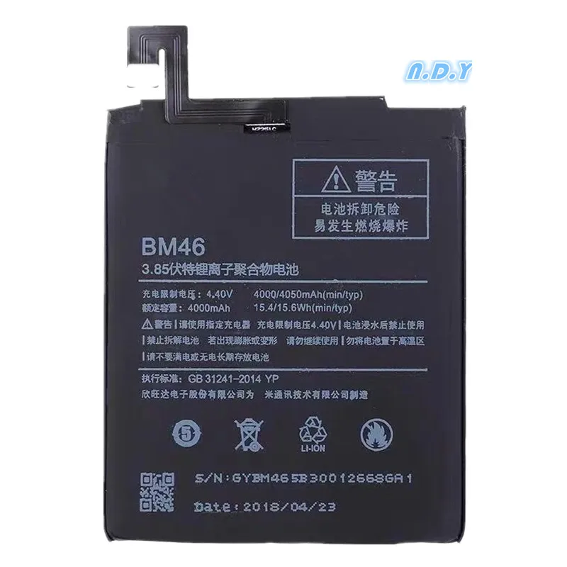 

100% Original Backup For Xiaomi BM46 Battery For For Xiaomi BM46 Smart Mobile Phone+ + Tracking Number+ In Stock