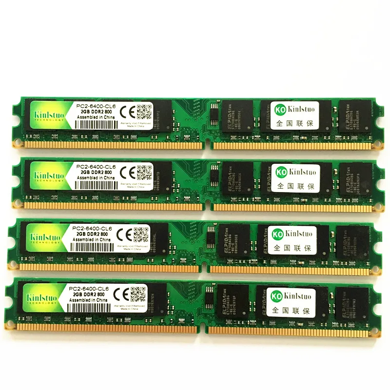 Kinlstuo DDR2 800 МГц 667 МГц 2 Гб ОЗУ ПК 6400/5300 новая DDR2 Память 800 МГц 2 ГБ полная совместимость для настольных ПК и laprop