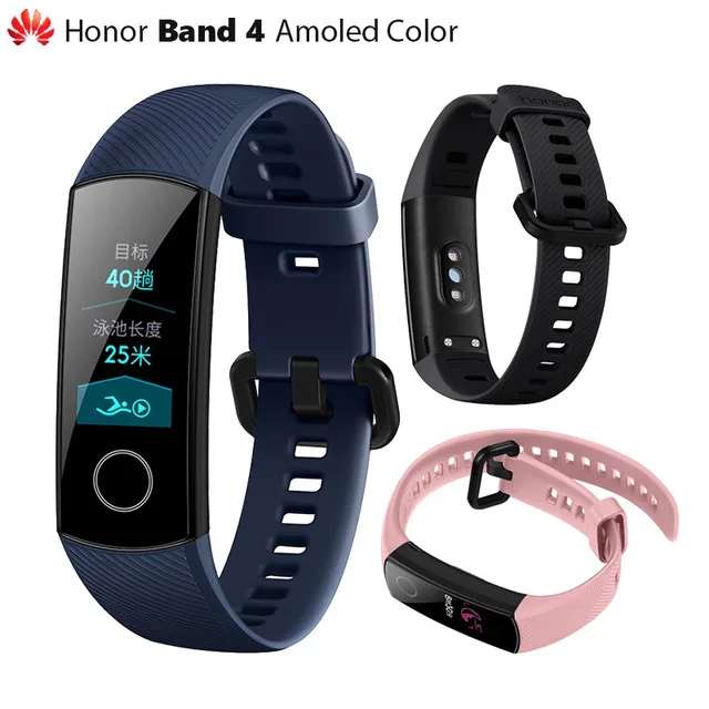 Original Huawei Honor Band 4 Smart Wristband Amoled Color 0.95&quot Touchscreen Swim Posture Detect Heart Rate Sleep Snap | Электроника