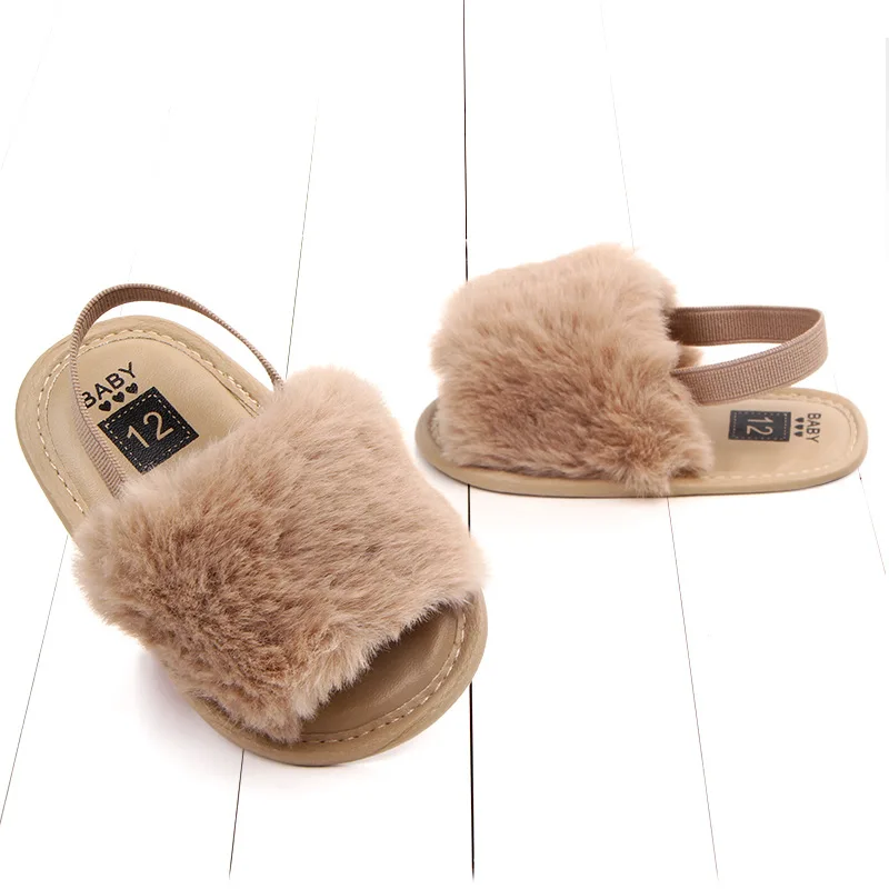 Baby Sandals for Girls Beach Sandals 2019 Summer New Kids Shoes Lovely Plush Toddler Princess Non-slip Crib Slippers Kids Gifts (35)