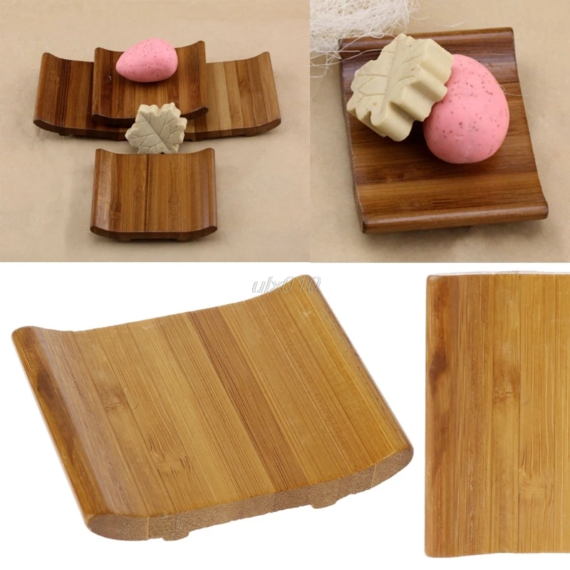 Bamboo Soap Storage Holder Natural Wooden Soap Box Travel Soap Rack