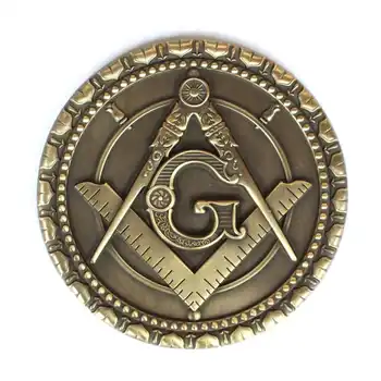 20pcs Masonic Car Emblem Mason Freemason decorations Badges Bronze Motorcycle metal car Emblems stickers