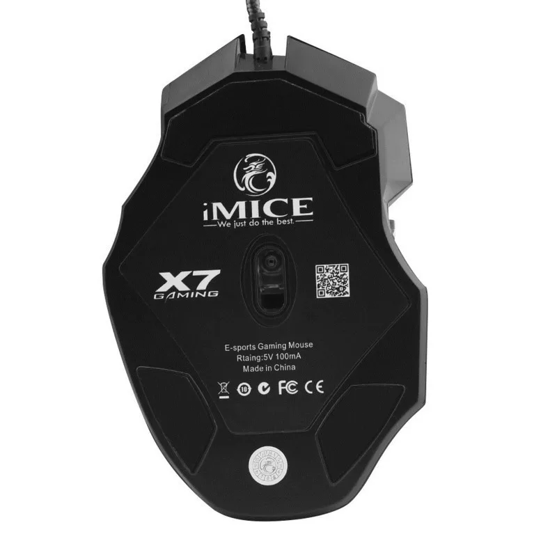 IMICE X7 Проводная компьютерная игровая мышь 2400 dpi 7 кнопок оптический, эргономический игровая мышь с 4 цветами светодиодная подсветка для ПК геймера ноутбука
