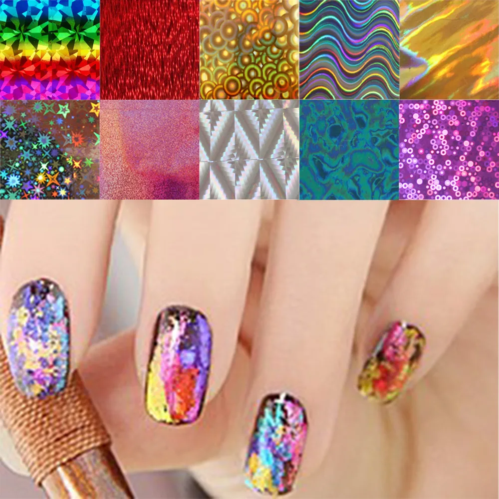 10pcs Lot Nail Art Transfer Foils Stickers Super Beautiful Gel 10pcs Lot Nail Art Transfer Foils Stickers Super Beautiful Gel Polish Wrap Mixed Designed Tips Decorations Tools In Decals From Beauty