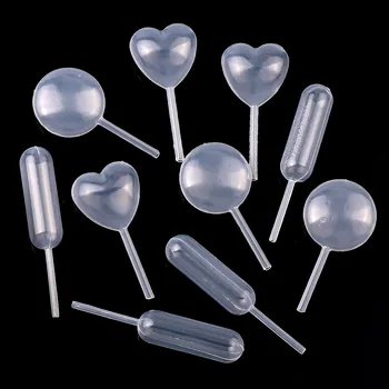 

50pc/lot Heart 4ml Plastic Pipettes Disposable Safe Plastic Eye Dropper For Silicone Mold UV Epoxy Resin Craft Jewelry Making