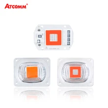 20 Вт 30 Вт 50 Вт COB светодиодный фито-чип, лампа для выращивания, синий и красный, полный спектр, диод, фитолампия, светодиодный, линза для растений, семян, теплицы