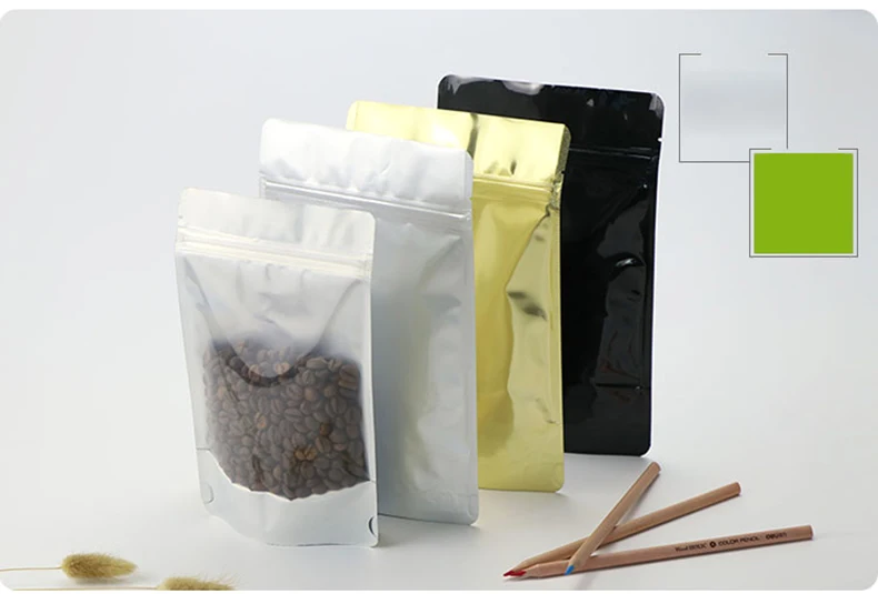 1 color,zipper,black,Silver,Gold,white,Standing,Self-styled,Aluminum foil bag,package,food,nuts,dried fruit Snack,Milk tea,nslucent,black,purple,yin and yang,zip lock (4)