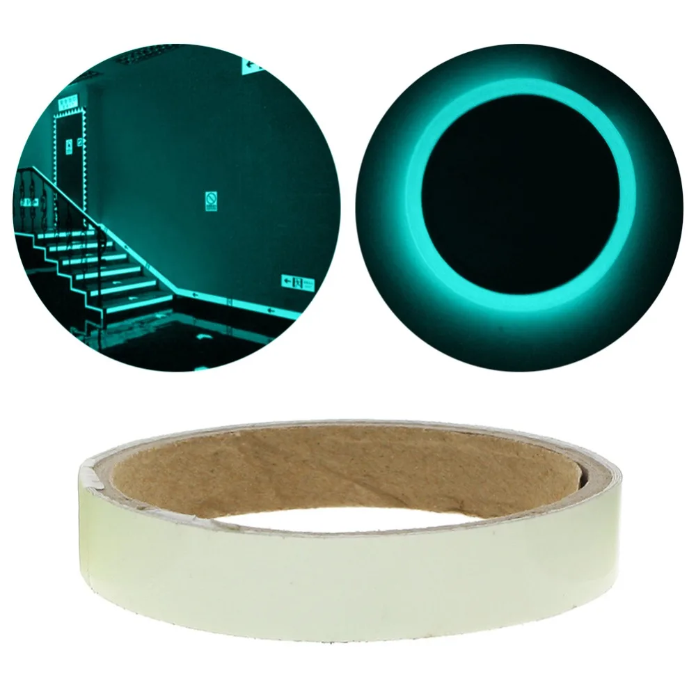 

3cm*1m Luminous Fluorescent Night Self-adhesive Glow In The Dark Sticker Tape Safety Security Home Decoration Warning Tape