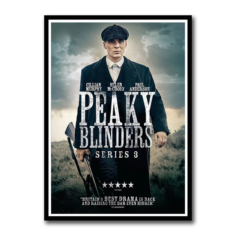 Movie TV Peaky Blinders White Coated Paper Posters Wall Decor Painting for Living Room Home Decoration Frameless