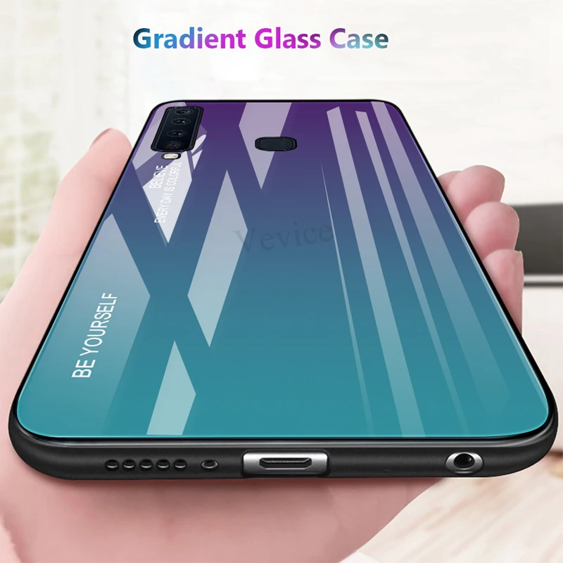 Градиентный чехол для телефона Samsung Galaxy A7 2018 A9S S9 S8 Plus Note 8 9 A6 A8 J6 J4 J8 Aurora из