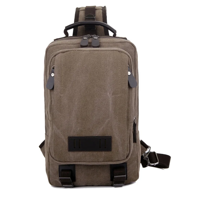 

Men's Canvas Travel Riding Motorcycle Cross Body Messenger Shoulder Sling Back Pack Chest Bag Men Handbag