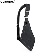 OURONOK новые Оксфордские Anti-theft груди мешок специальный водонепроницаемый одного плеча модные мужские сумку унисекс практичное сумка для хранения