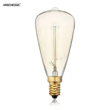 110 В 60 Вт Винтаж лампочка Эдисона ST48 под старину Вольфрам накаливания E12 базы для украшения дома