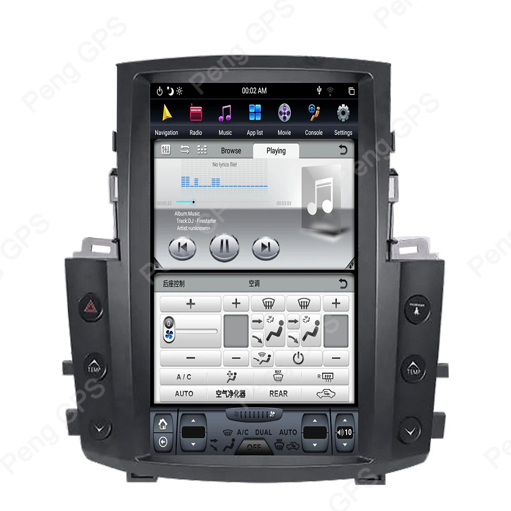 Clearance 6 Core Android 8.1 Tesla Vertical Screen for Lexus LX570 2007-2015 GPS Navigation 4G+32G DVD Player Built-in CarPlay 4K Headunit 3