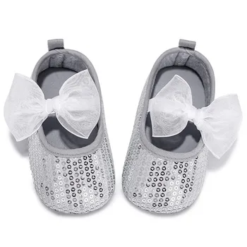 

2018 Summer Infant Baby Girl Shoes Bow PU Sequin Baby Soft Bottom Toddler Princess Shoe New Arrival Fashion Baby Girl Shoes