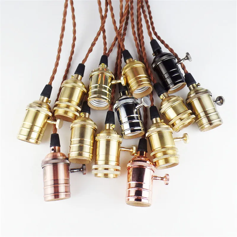 E27 Vintage Edison Lamp Socket Screw Bulb Base Lamp Copper ... E27 Vintage Edison Lamp Socket Screw Bulb Base Lamp Copper ...