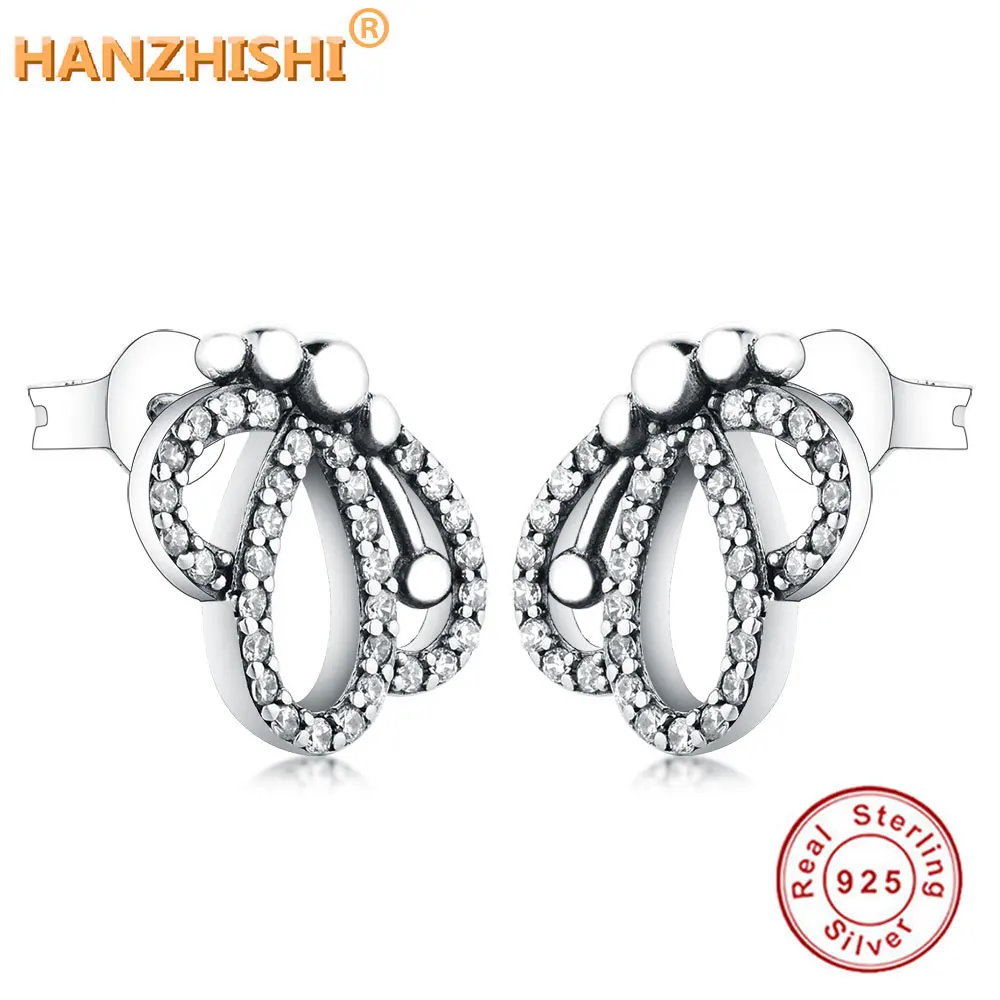 Серьга-пружина бабочка контуры серьги гвоздики для женщин 925 стерлингового серебра модные ювелирные украшения для ушей brinco Aretes de plata