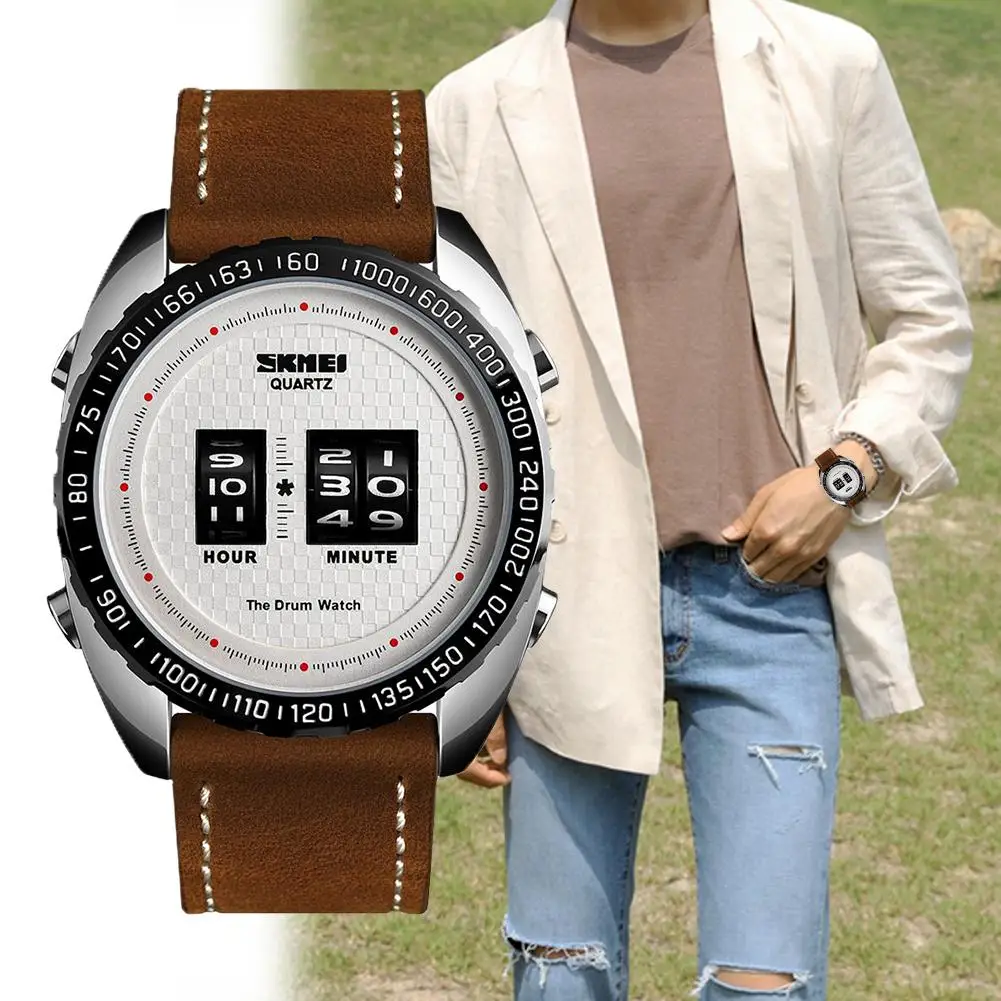 

Simple Accurate Quartz Watch Men's Belt Watch 30 Meters Waterproof Suitable For Outdoor Running Climbing Fishing Football