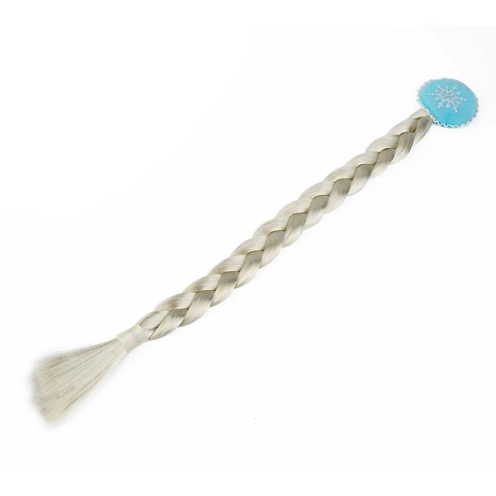 OCDAY 4Pcs/set Children Hair Accessories Blue Crown Wig Magic Wand Glove for Girls Party Princess Elsa Anna Accessory Hot Sale