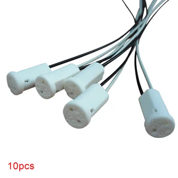 

10pcs 50cm Crystal Lamp Holder Lamp Holder Socket Bulb Socket Bases Wire Round G4 LED Ceramic 12 V Bulb Plug