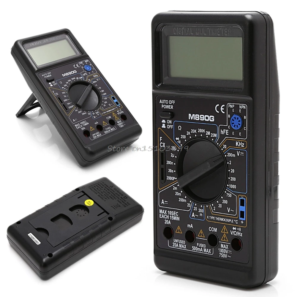 M890G Цифровой мультиметр DMM AC DC Вольт Ампер Ом измеритель температуры тестер er инструмент частотомер инструменты для тестирования
