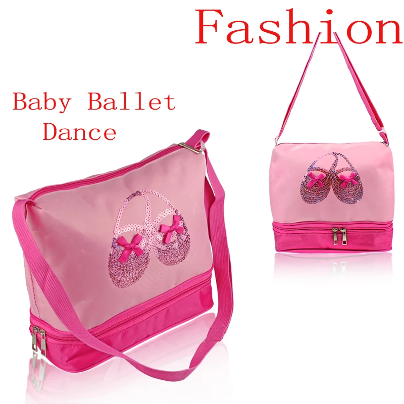 Cheap Discount Pink Dance Crossbody Bags Beautiful Embroidered Sequin Ballet Shoes Cute Girls ...