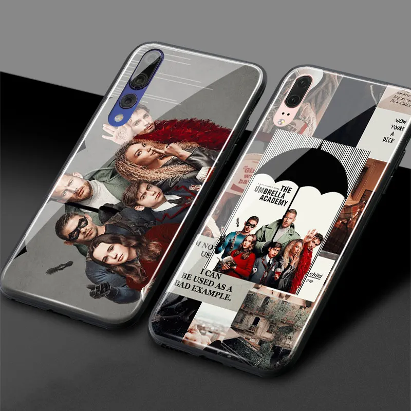 

The Umbrella Academy Soft Silicone Tempered Glass Phone Case For Huawei Honor 8x 9 10 nova 2s 3i Mate 10 20 P20 P30 lite Pro