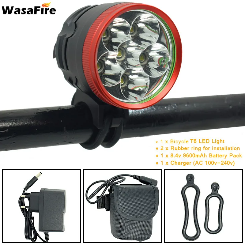 Flash Deal WasaFire 10000 Lumens Bicycle Light 6 *T6 LED Cycling Bike Lamp HeadLight Flashlight farol bike luces bicicleta Outdoor HeadLamp 7