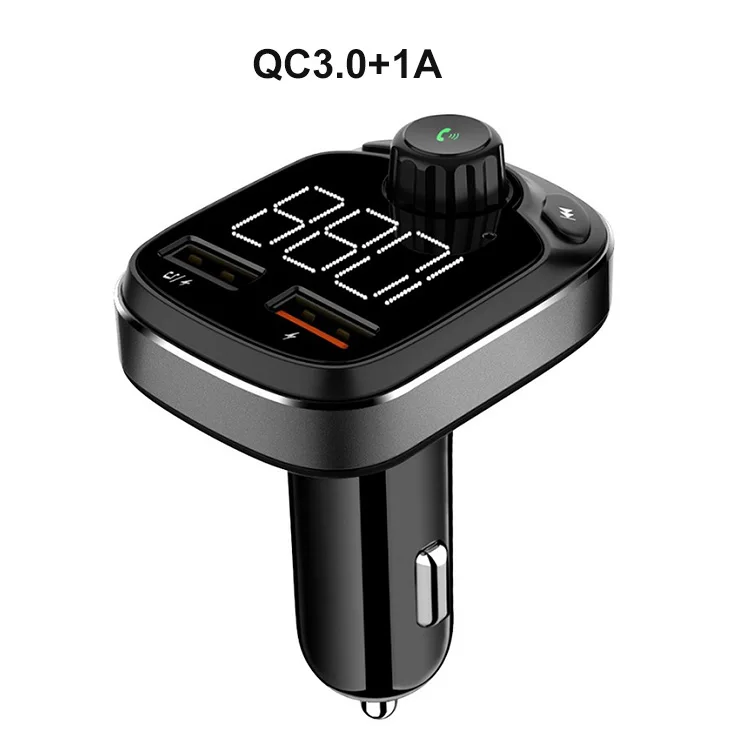 Upgraded version Konrisa Автомобильный Bluetooth музыкальный плеер fm-передатчик модулятор адаптер QC3.0 быстрое зарядное устройство двойной USB порт Поддержка TF карта u-диск - Название цвета: Upgraded version