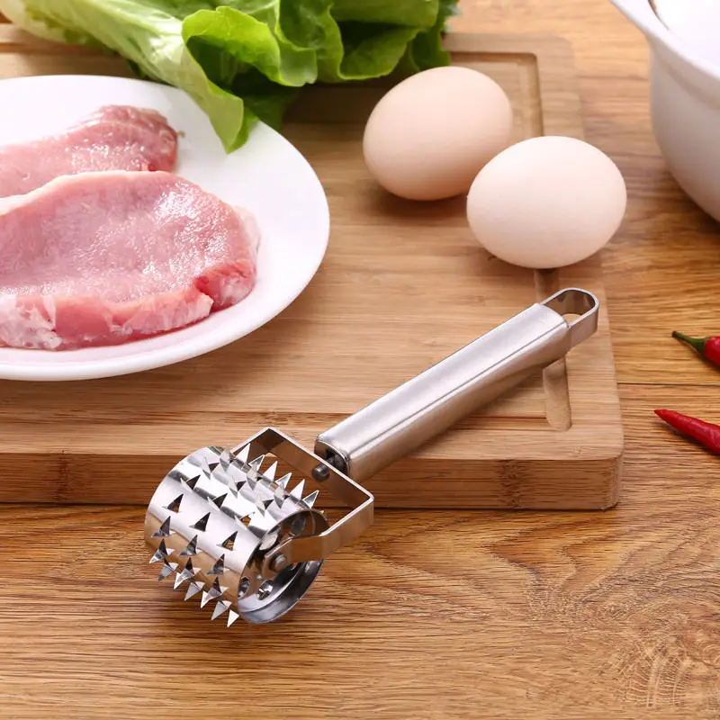 Профессия Rolling Meat Tenderizer игла из нержавеющей стали стейк говядина мясо нежная рулон игла для мяса кухонный инструмент - Цвет: 1