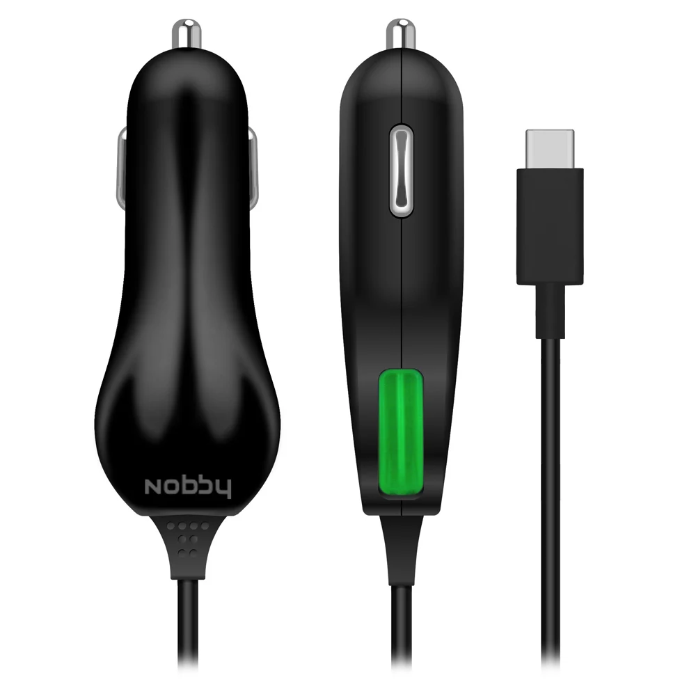 Автомобильное зарядное устройство Nobby Practic 022-001, USB, прочное, надежное зу,черный