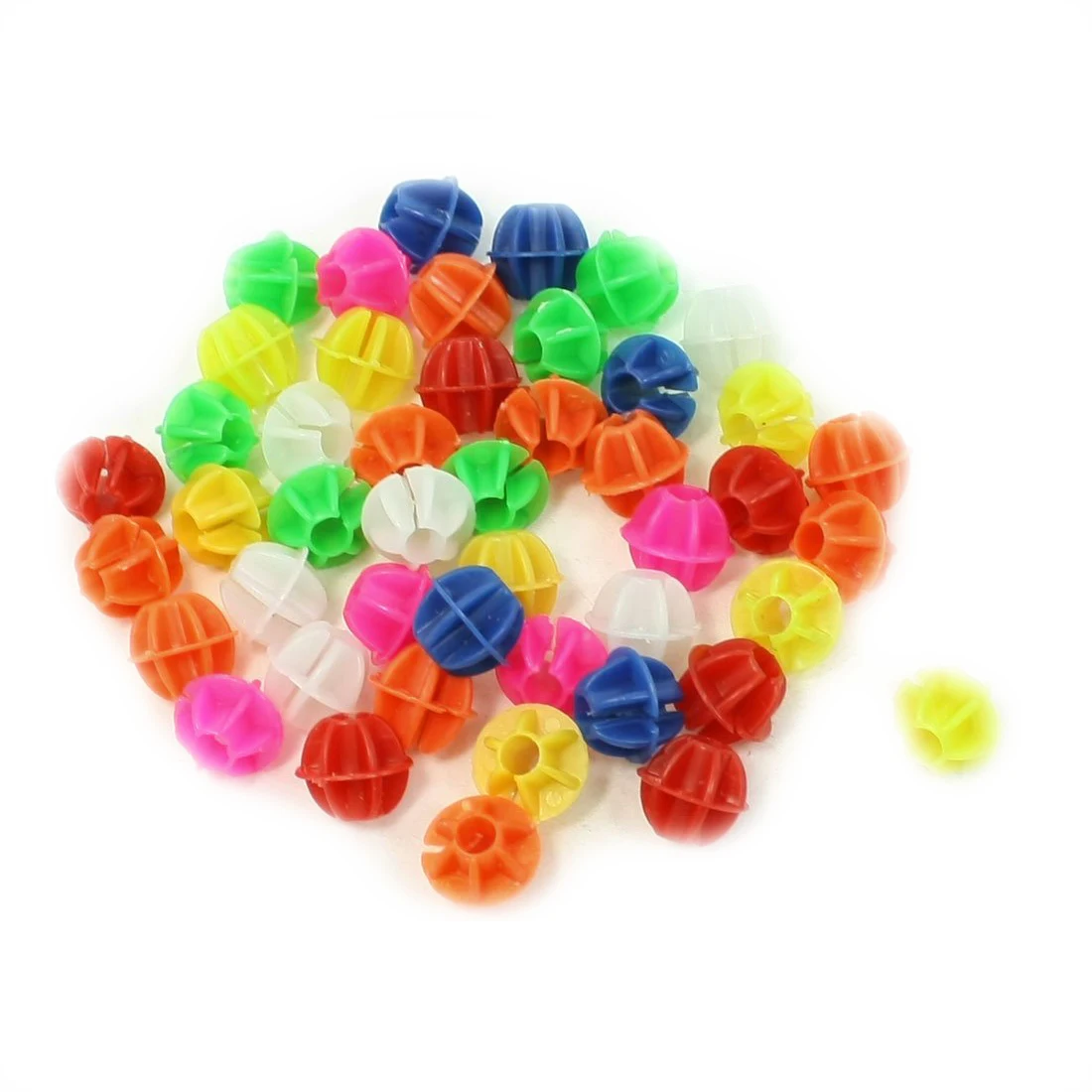 

3 Pcs of (Bike Spoke Assorted Color 0.55" Dia Plastic Beads Decoration 45 Pcs)