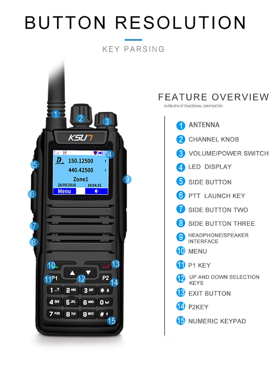 U/Dual Band Профессиональный fm-передатчик DMR7-D2 Любительское радио оборудование с DTMF рация