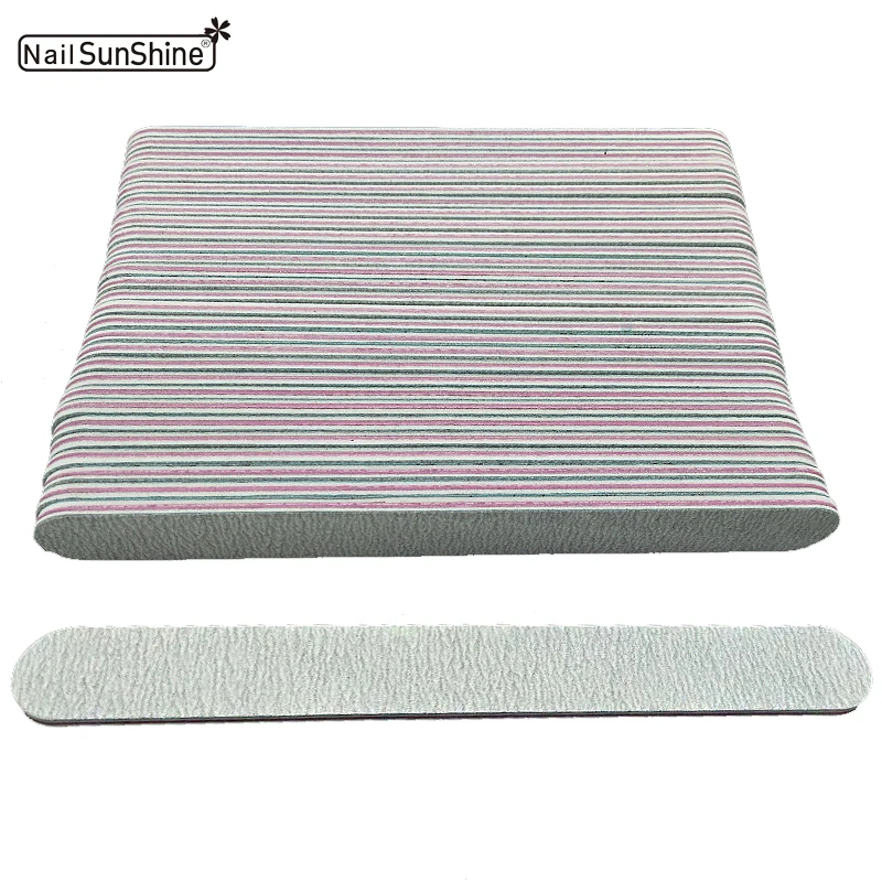

Professional Gray Nail File 50pcs Nail Sanding Buffing Manicure Tools 100/180 Sandpaper Nail Buffer Block Pedicure Wholesale