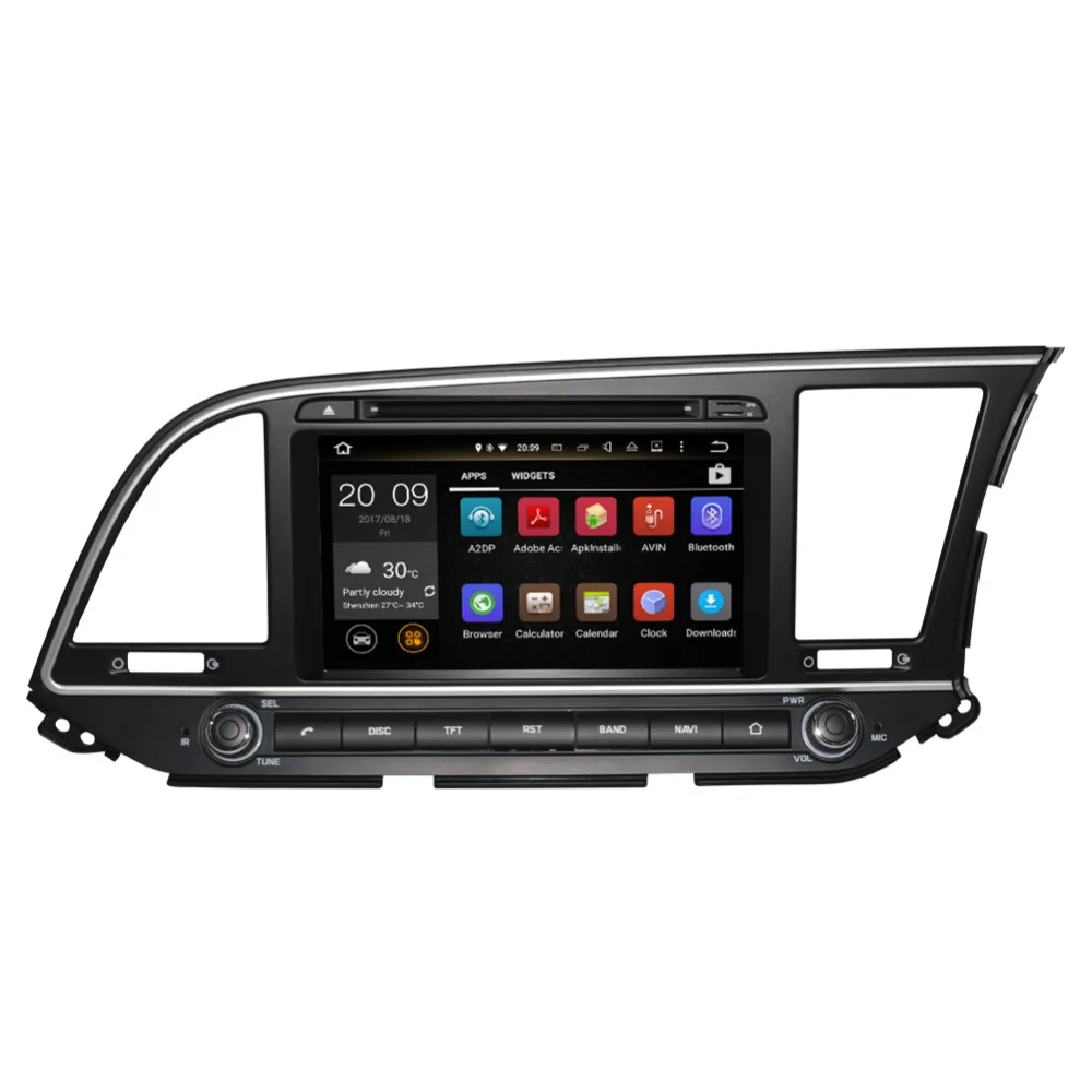 Top Android 9.0 Octa Core 4GB RAM Car GPS Navigation For Hyundai Elantra/Avante/MD2016-2019 Right Hand Driving DVD Multimedia Player 8