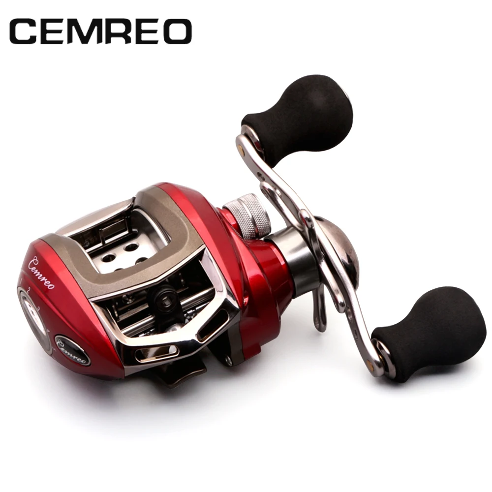 

Cemreo fishing reel 11BB 6.3:1 golden red blue color available EVA handle baitcasting reel fishing tackle