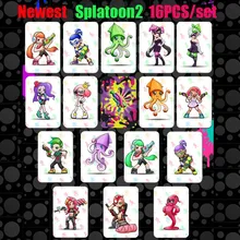 16 шт./компл. Splatoon 2 NTAG215 печатная NFC карта написана Tagmo может работать для переключателя