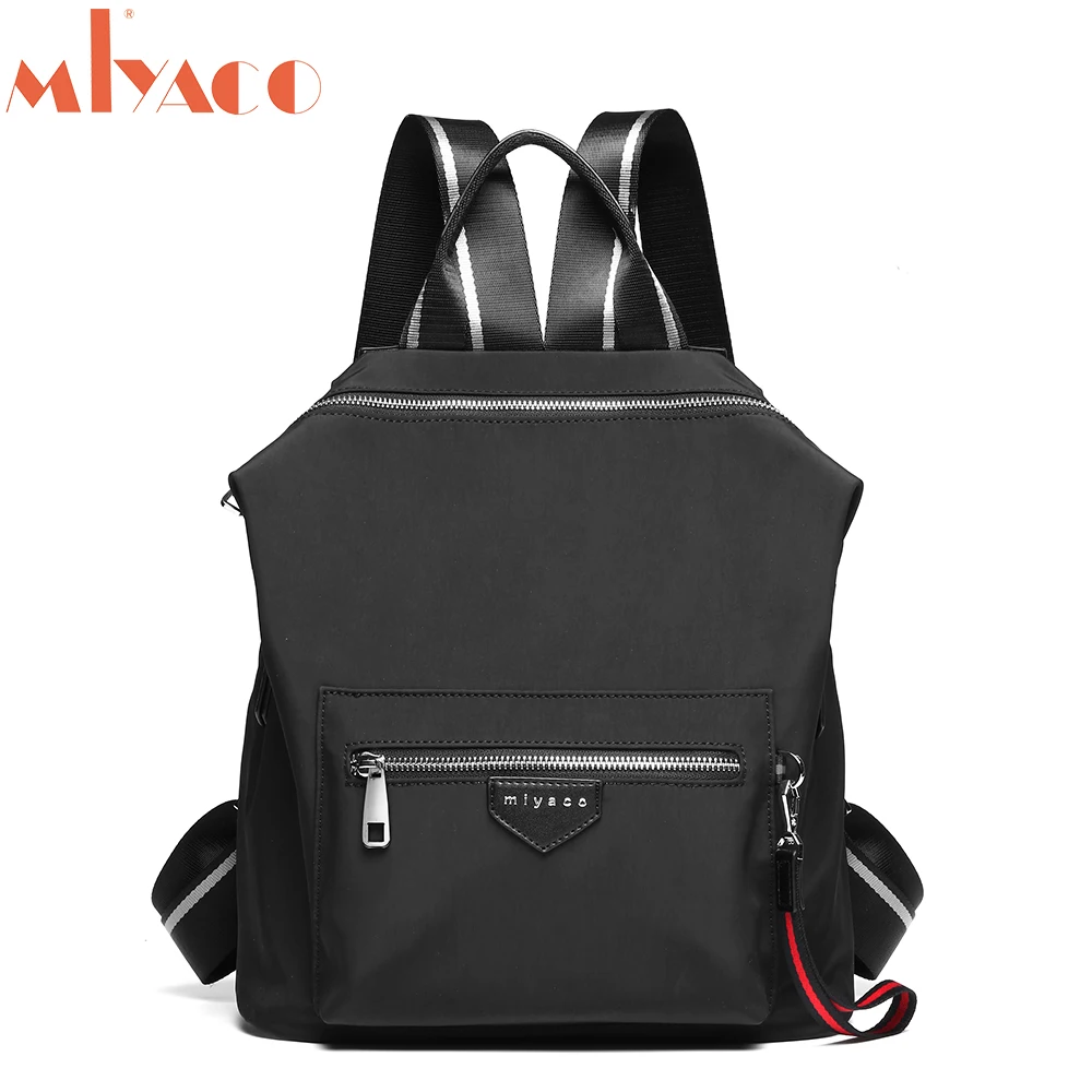 

MIYACO Casual Nylon Backpacks for Women Small Travel Backpack bags School Bag for Girls 14" Laptop Backpack 2018 New