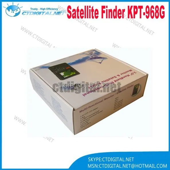 KPT-968G цифровой satllite finder 3,5 дюймов TFT светодиодный портативный многофункциональный спутниковый Finder& Monitor KPT-968G