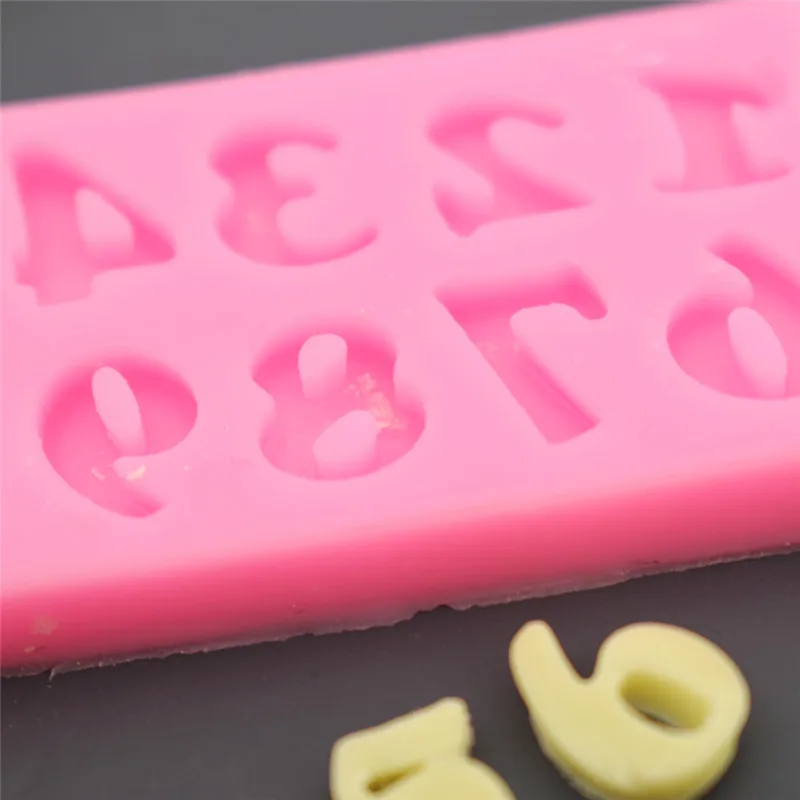 Антипригарные 3D Силиконовые 0-9 чисел формы для торта помадка пирожные формы для тиснения шоколада формы для еды Кондитерские инструменты для украшения