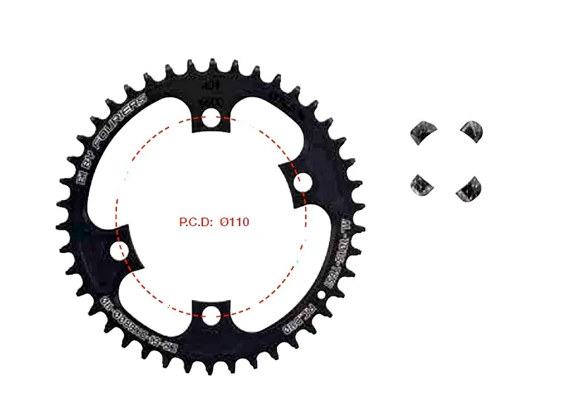Fouriers CNC одиночный BCD 110 мм 42 t 44 t 46 t 48 t узкий ширина Зубья подходят 105 5800 Ultegra 6800 11 скорость 11 s дорожный велосипед пластины