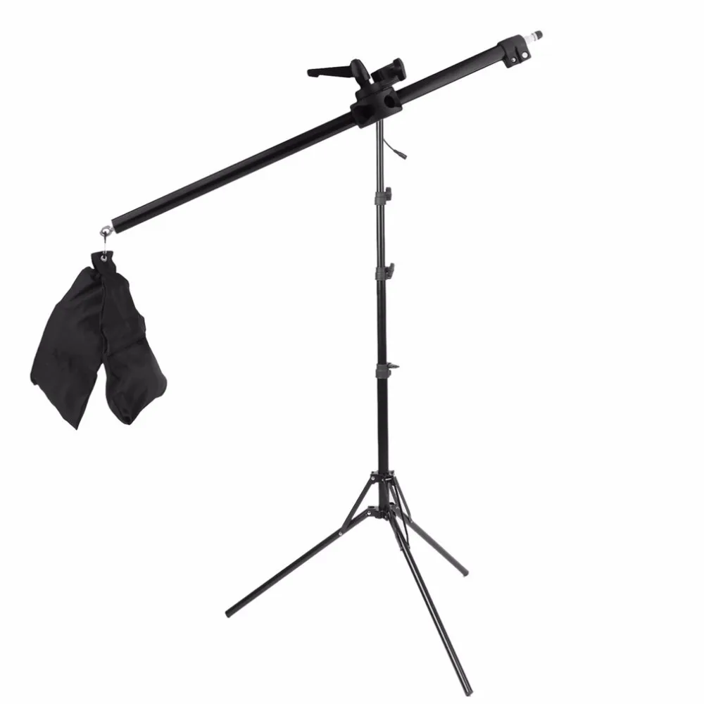 78-141CM Photo Studio Boom Arm Top Light Stand With Weight Bag Kit Photo Studio Accessories Extensi