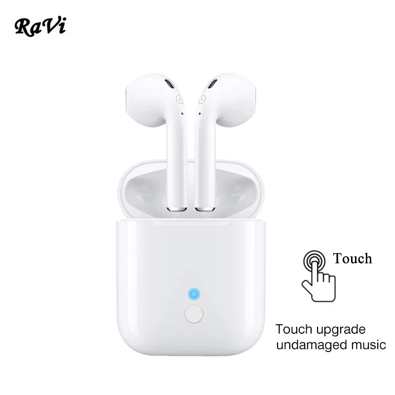 

RAVI Bluetooth 5.0 Touch Wireless Earphones Stereo Earbuds Tws Sports Earphone Bluetooth Headset not Air Pods For Android iPhone