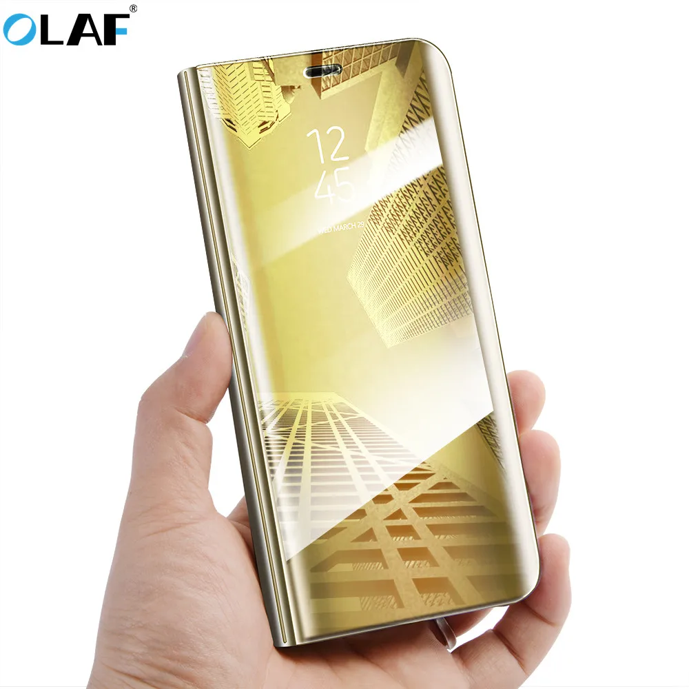 

Flip Stand View Smart Mirror Phone Case For Huawei Mate 10 Pro Mate 9 P10 P9 P8 lite 2017 Cover For Huawei P10 P9 Plus Mate 8