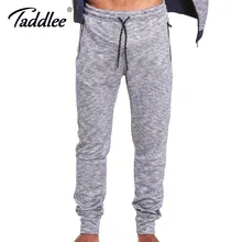 Taddlee бренд леггинсы для мужчин бег Jogger Тощий основной хлопок серый брюки для девочек Active пот брюки лодыжки мотобрюки фитнес вздох