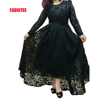 Hot sale lace evening dresses prom dresses formal dress asymmetrical dress high -low vestidos de festa free shipping