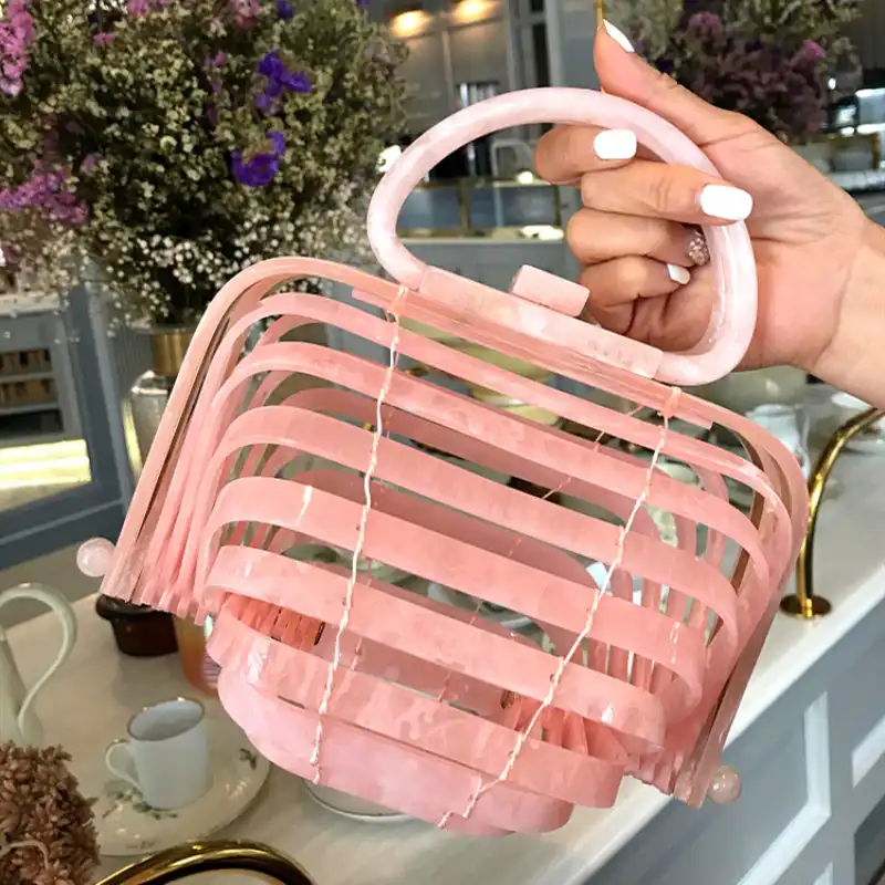 acrylic basket bag