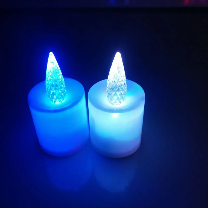 1 шт. светодиодный светильник-свеча, многоцветная Лампа, имитирующая цвет пламени, яркая лампа, хрустальная лампа для вечеринок и дней рождения