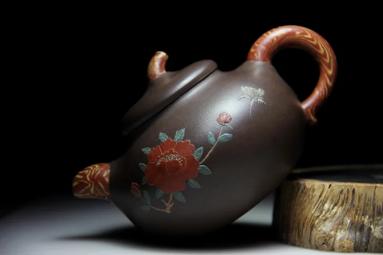 Аутентичные Исин Zisha мастеров ручной работы чайник руды грязевая фреза цветущие горшок оптом ремесел 451